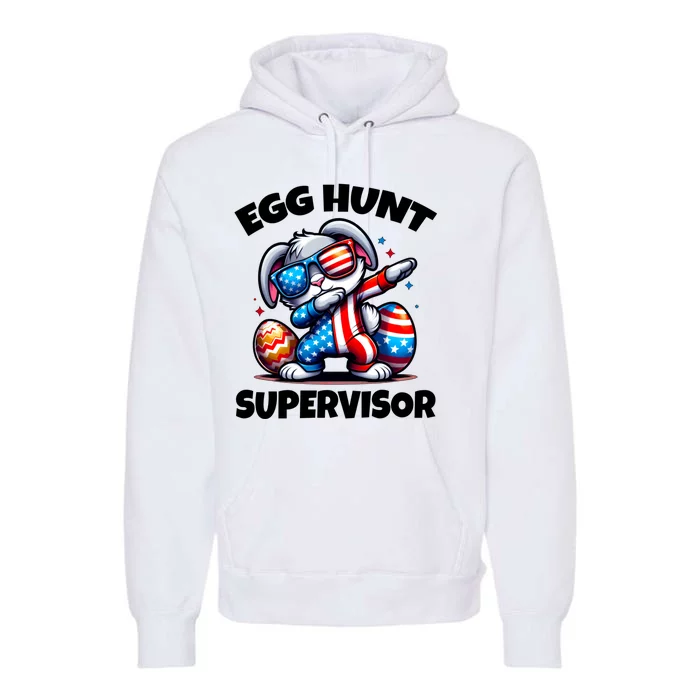 Egg Hunt Supervisor Easter 2024 Family Matching Premium Hoodie