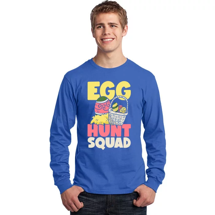 Egg Hunt Squad Easter Eggs Bunny Lover Holy Week Christian Gift Tall Long Sleeve T-Shirt