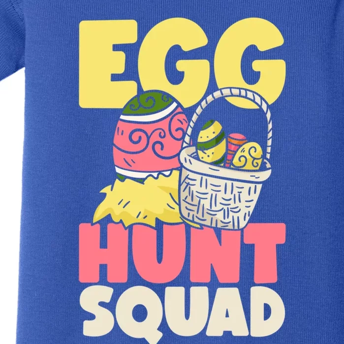 Egg Hunt Squad Easter Eggs Bunny Lover Holy Week Christian Gift Baby Bodysuit