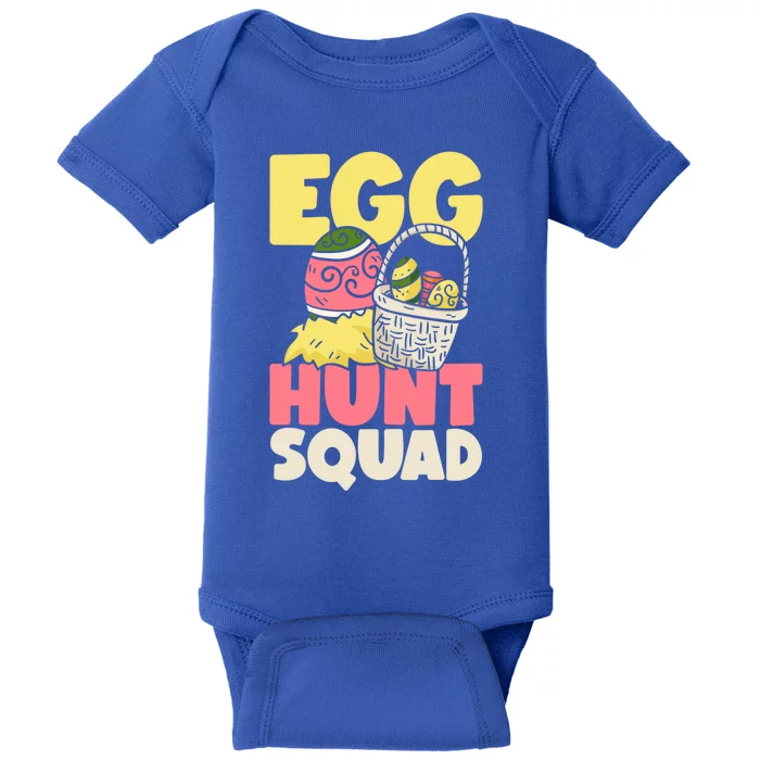 Egg Hunt Squad Easter Eggs Bunny Lover Holy Week Christian Gift Baby Bodysuit