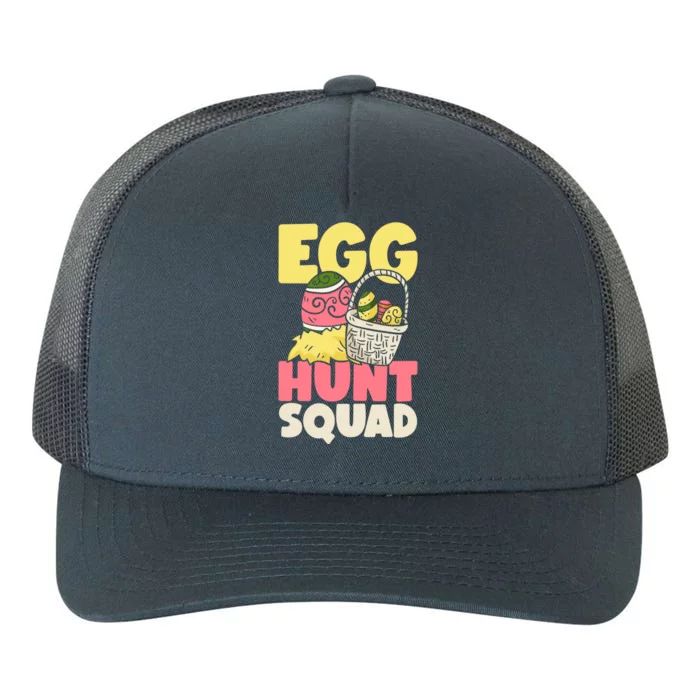 Egg Hunt Squad Easter Eggs Bunny Lover Holy Week Christian Gift Yupoong Adult 5-Panel Trucker Hat