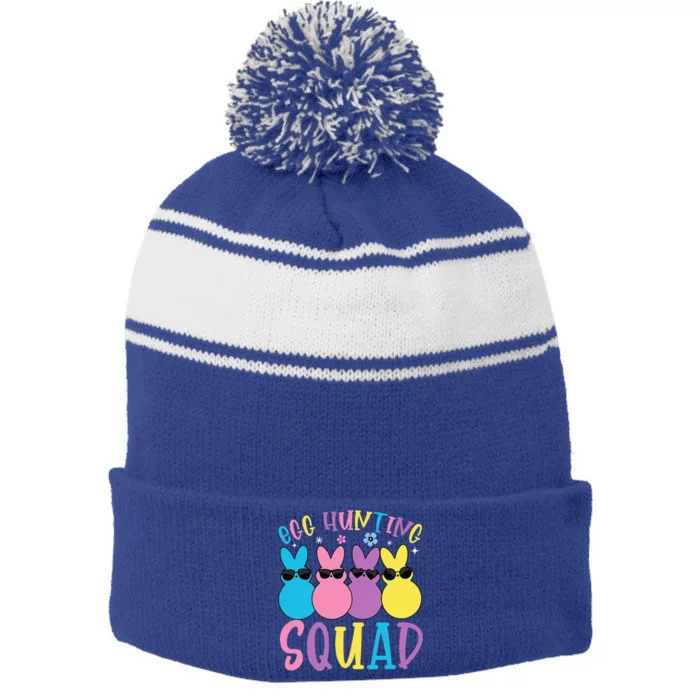 Egg Hunting Squad Stripe Pom Pom Beanie