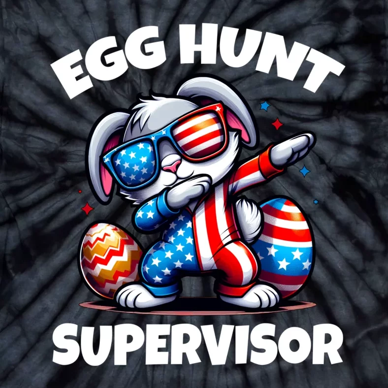 Egg Hunt Supervisor Easter 2024 Family Matching Tie-Dye T-Shirt