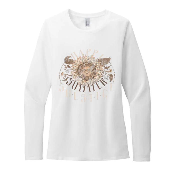 Earthy Happy Summer Solstice Womens CVC Long Sleeve Shirt