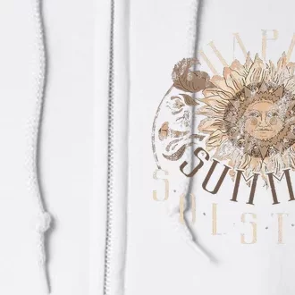 Earthy Happy Summer Solstice Full Zip Hoodie