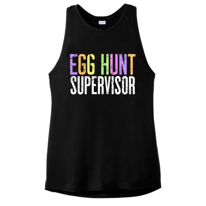 Egg Hunt Supervisor Ladies Tri-Blend Wicking Tank