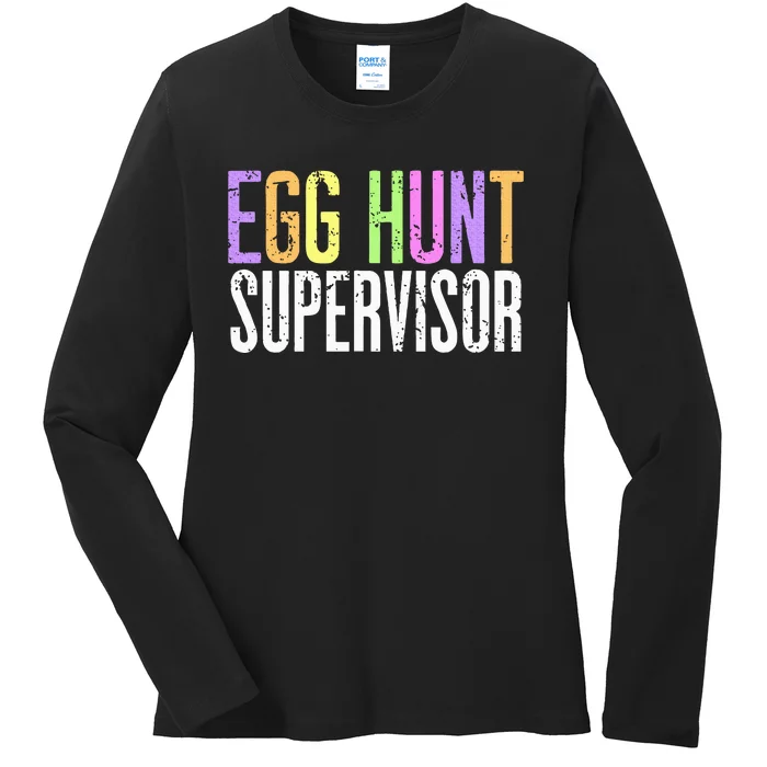 Egg Hunt Supervisor Ladies Long Sleeve Shirt