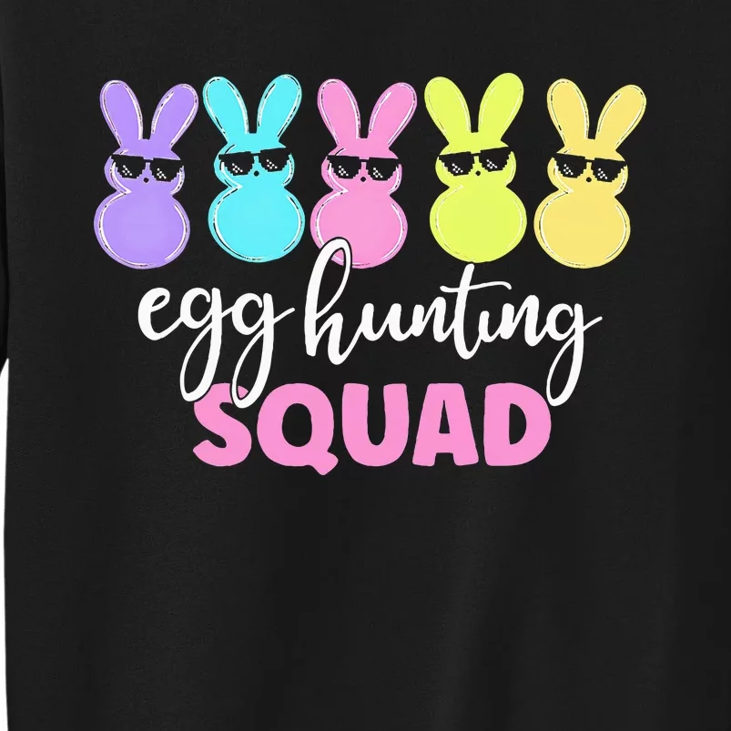 Egg Hunting Squad Crew Family Happy Easter Bunny Tall Sweatshirt