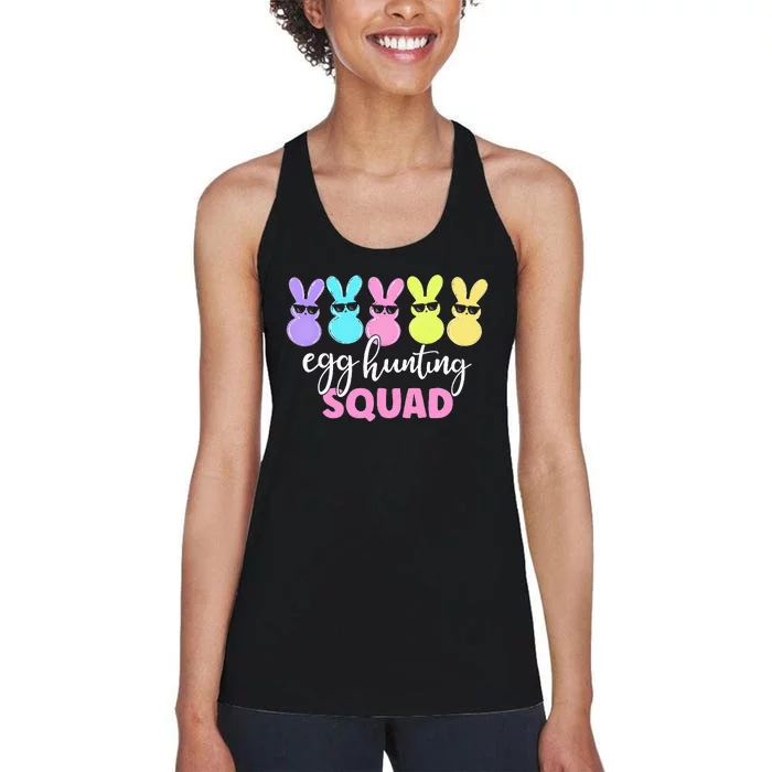 Egg Hunting Squad Crew Family Happy Easter Bunny Women's Racerback Tank