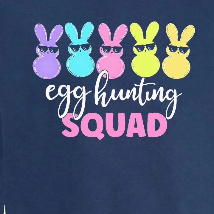 Egg Hunting Squad Crew Family Happy Easter Bunny Garment-Dyed Sweatshirt