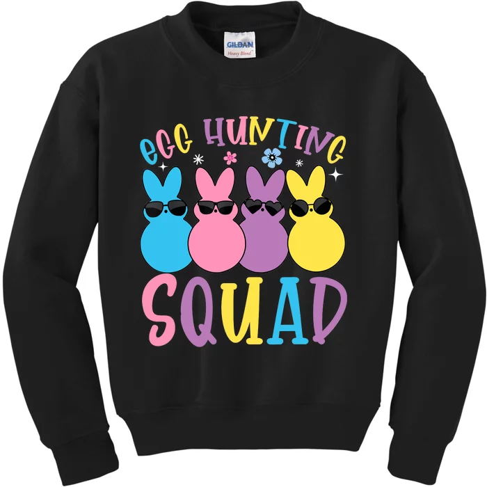 Egg Hunting Squad Crew Family Happy Easter Bunny Kids Sweatshirt