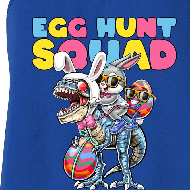 Egg Hunt Squad Easter Bunny Dinosaur Egg Rabbit Ears Costume Gift Women's Racerback Tank