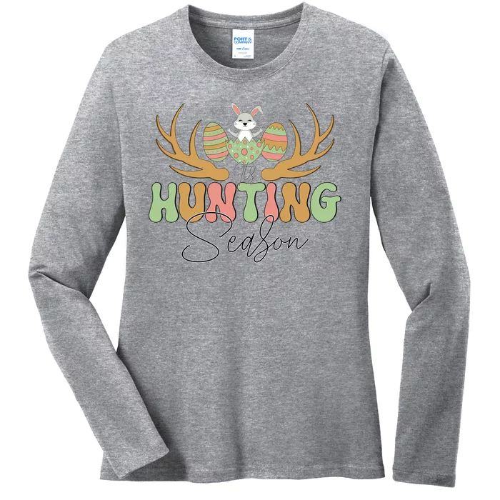 Easter Hunting Season Easter Day Ladies Long Sleeve Shirt