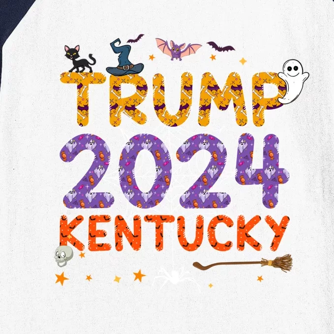 Election Halloween Trump Trump 2024 Kentucky Election Gift Baseball Sleeve Shirt