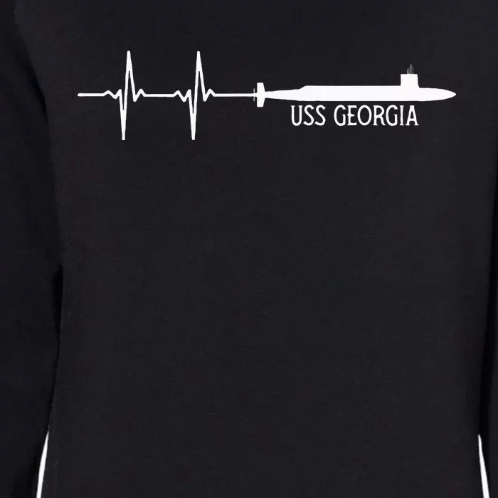 Ekg Heartbeat Uss Georgia Ssgn729 Submarine Womens California Wash Sweatshirt