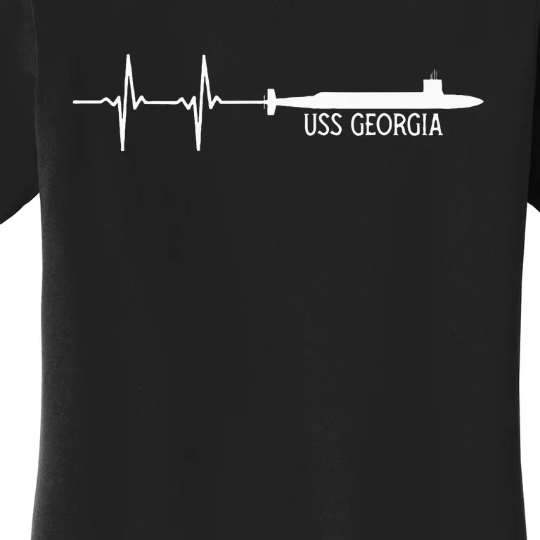 Ekg Heartbeat Uss Georgia Ssgn729 Submarine Women's T-Shirt