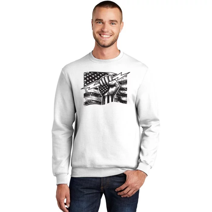 Electrician Hero Usa Flag Electrical Worker Lineman For Sweatshirt