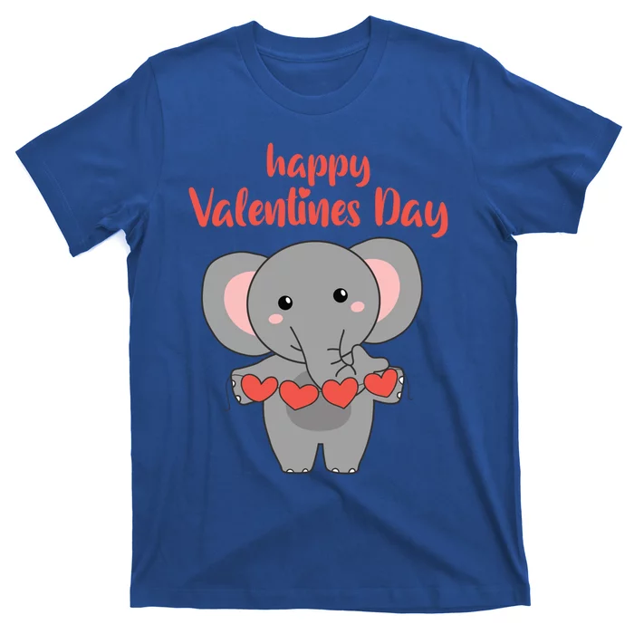 Elephant Happy Valentine's Day Cute Animals With Hearts Gift T-Shirt