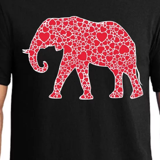 Elephant Hearts Valentine's Day Mammoth Zoo Lover Gift Pajama Set