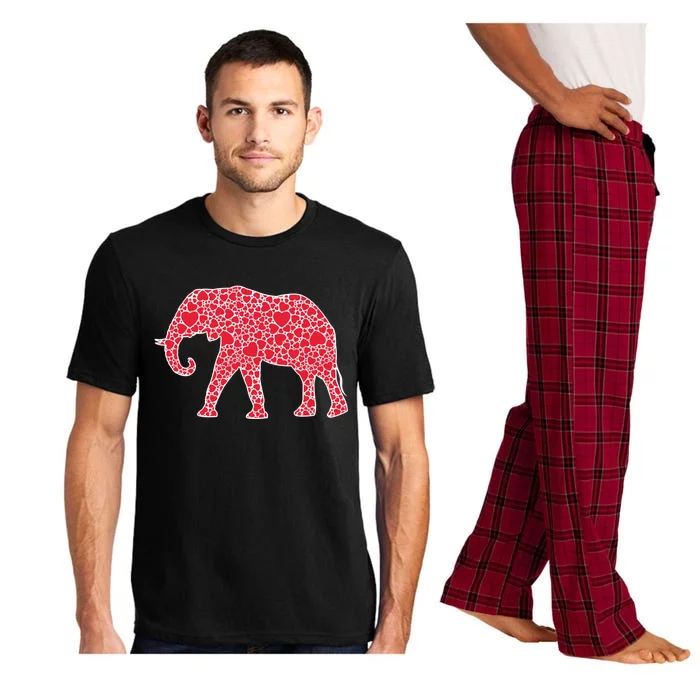 Elephant Hearts Valentine's Day Mammoth Zoo Lover Gift Pajama Set