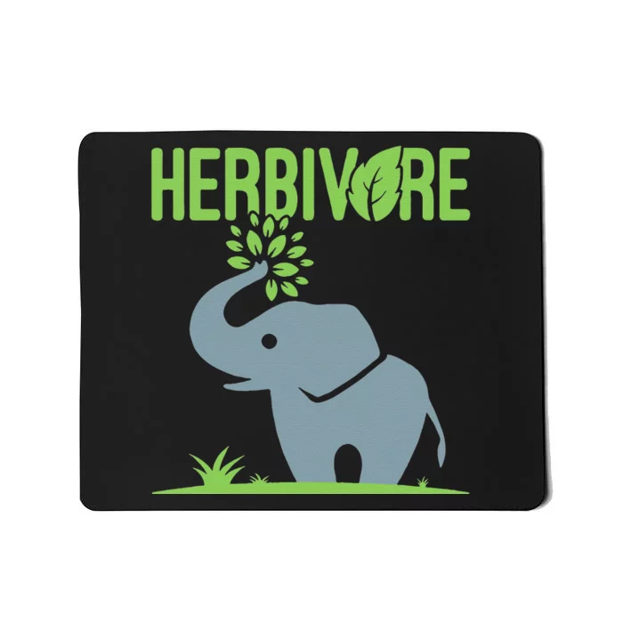 Elephant Herbivore Vegan Vegetarian Cute Mousepad