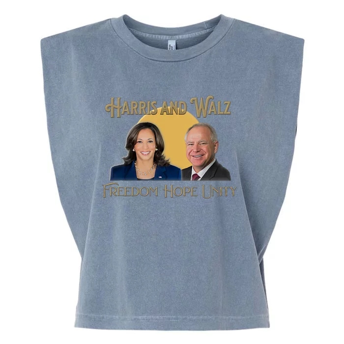 Elect Harris Walz 2024 Kamala And Tim President And Vp Garment-Dyed Women's Muscle Tee