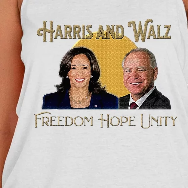 Elect Harris Walz 2024 Kamala And Tim President And Vp Women's Knotted Racerback Tank