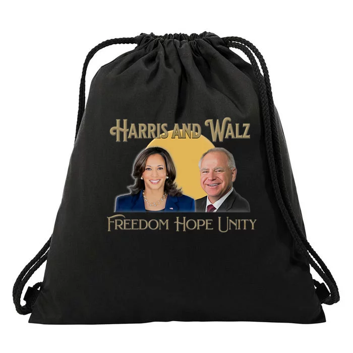 Elect Harris Walz 2024 Kamala And Tim President And Vp Drawstring Bag