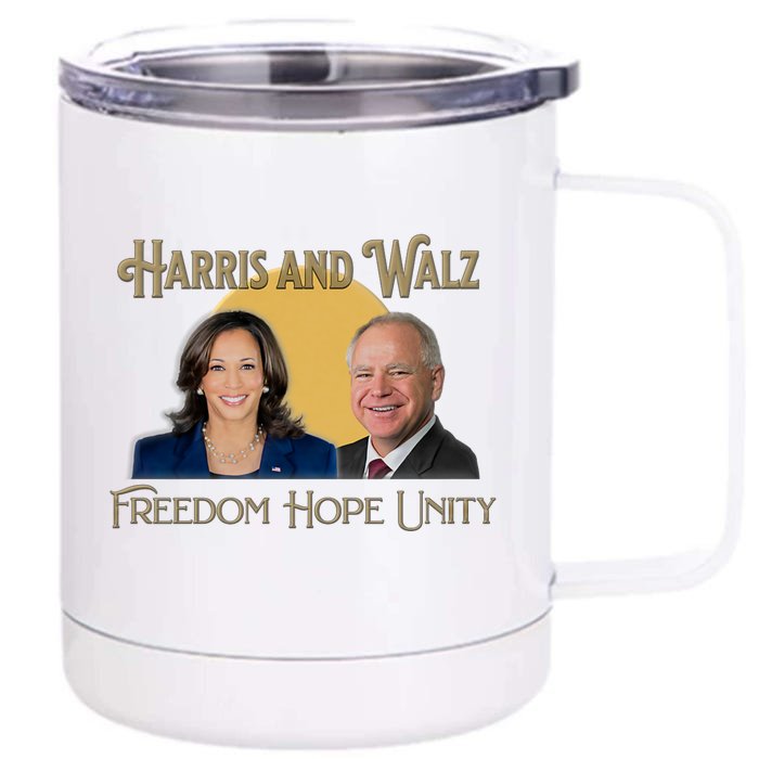 Elect Harris Walz 2024 Kamala And Tim President And Vp Front & Back 12oz Stainless Steel Tumbler Cup