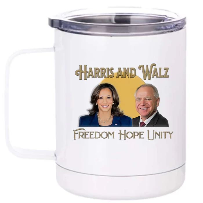 Elect Harris Walz 2024 Kamala And Tim President And Vp Front & Back 12oz Stainless Steel Tumbler Cup