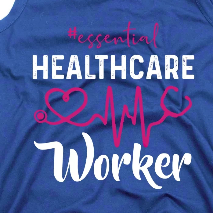 Essential Healthcare Worker Heartbeat Nurse Gift Tank Top