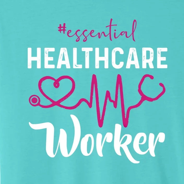 Essential Healthcare Worker Heartbeat Nurse Gift ChromaSoft Performance T-Shirt