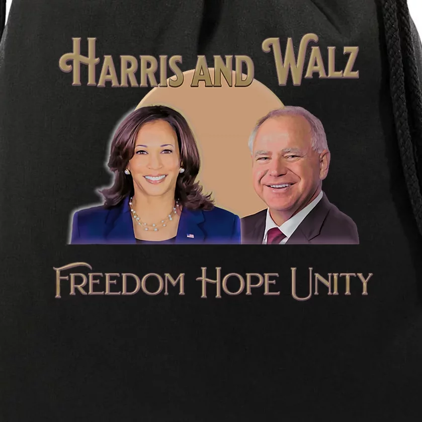 Elect Harris Walz 2024 Kamala And Tim President And Vp Drawstring Bag