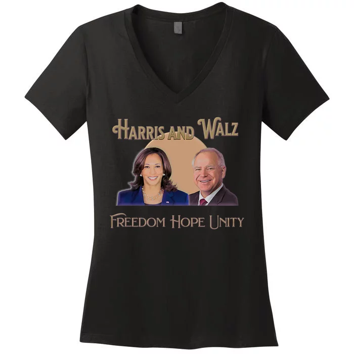 Elect Harris Walz 2024 Kamala And Tim President And Vp Women's V-Neck T-Shirt