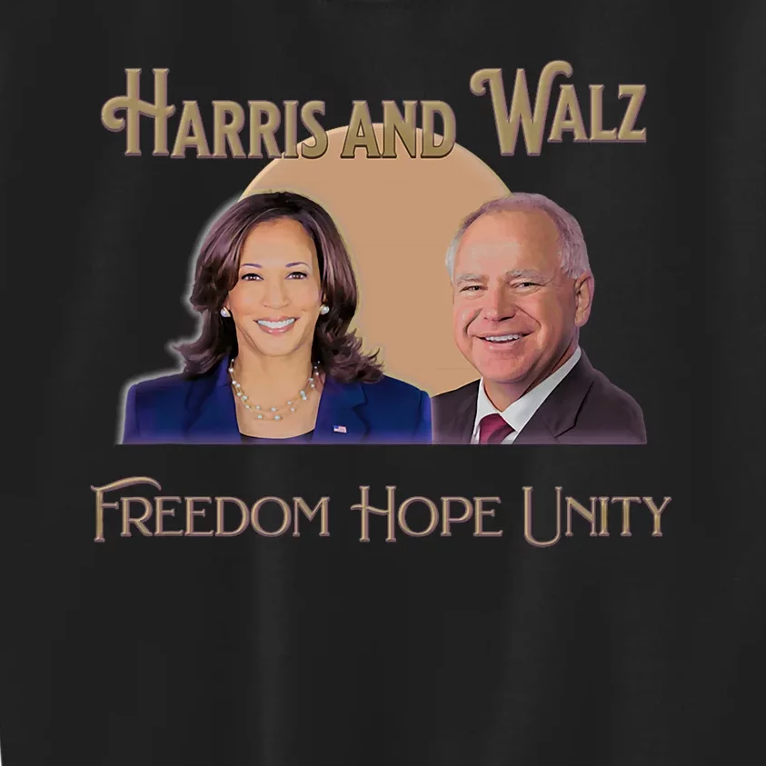 Elect Harris Walz 2024 Kamala And Tim President And Vp Kids Sweatshirt