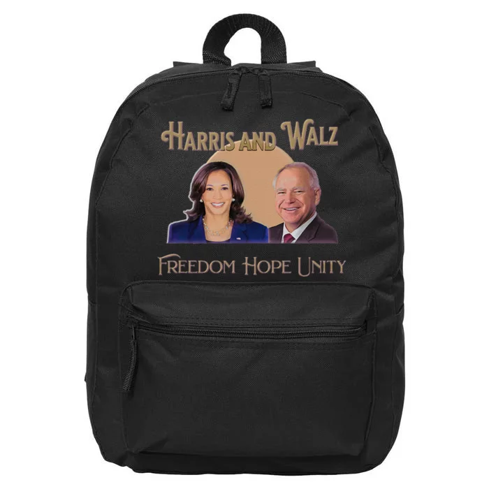 Elect Harris Walz 2024 Kamala And Tim President And Vp 16 in Basic Backpack