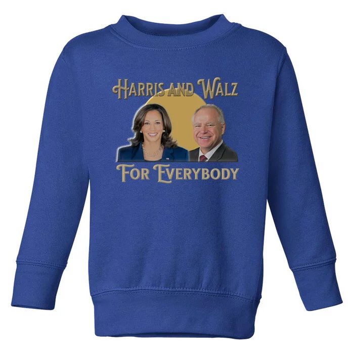 Elect Harris Walz 2024 For Everybody Meaningful Gift Toddler Sweatshirt