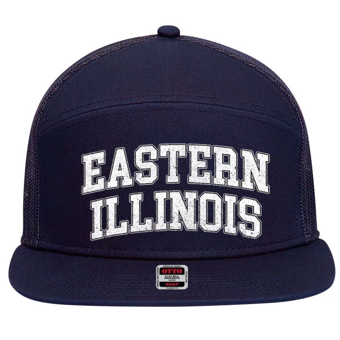 Eastern Illinois Athletic Arch College University Alumni 7 Panel Mesh Trucker Snapback Hat