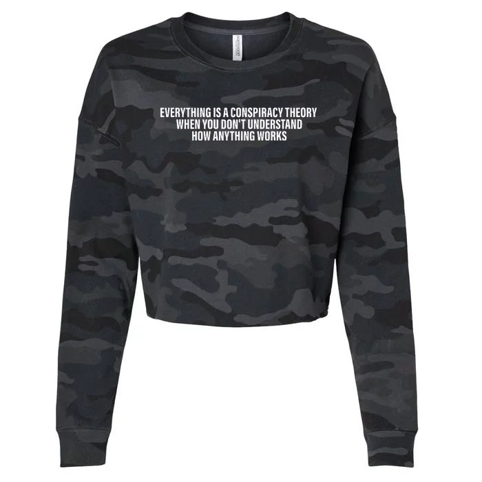 Everything Is A Conspiracy Theory When You DonT Understand Cropped Pullover Crew