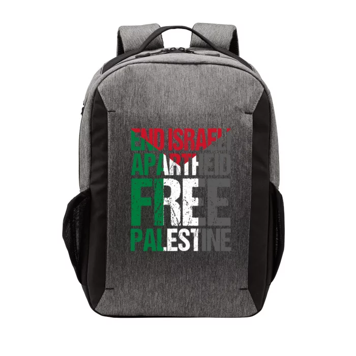 End Israeli Apartheid Free Palestine Gaza Awareness Quote Gift Vector Backpack