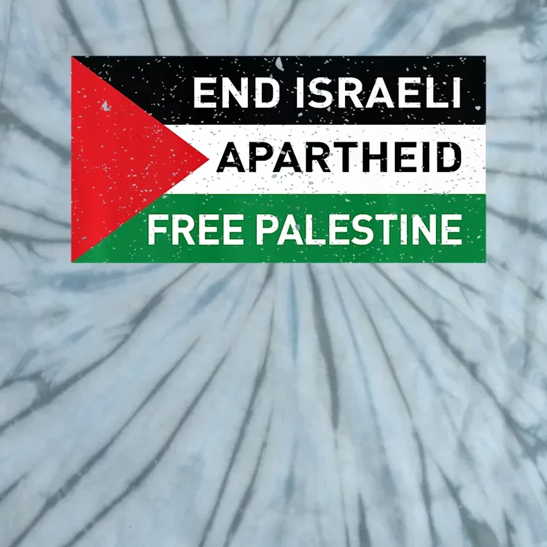 End Israeli Apartheid Free Palestine Flag Tie-Dye T-Shirt