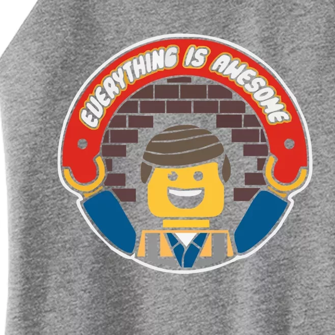 Everything Is Awesome Mens Funny Lego Women’s Perfect Tri Rocker Tank