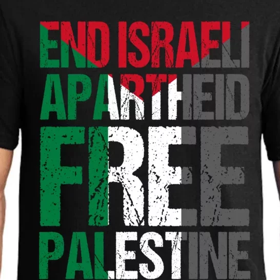 End Israeli Apartheid Free Palestine Gaza Awareness Quote Cute Gift Pajama Set