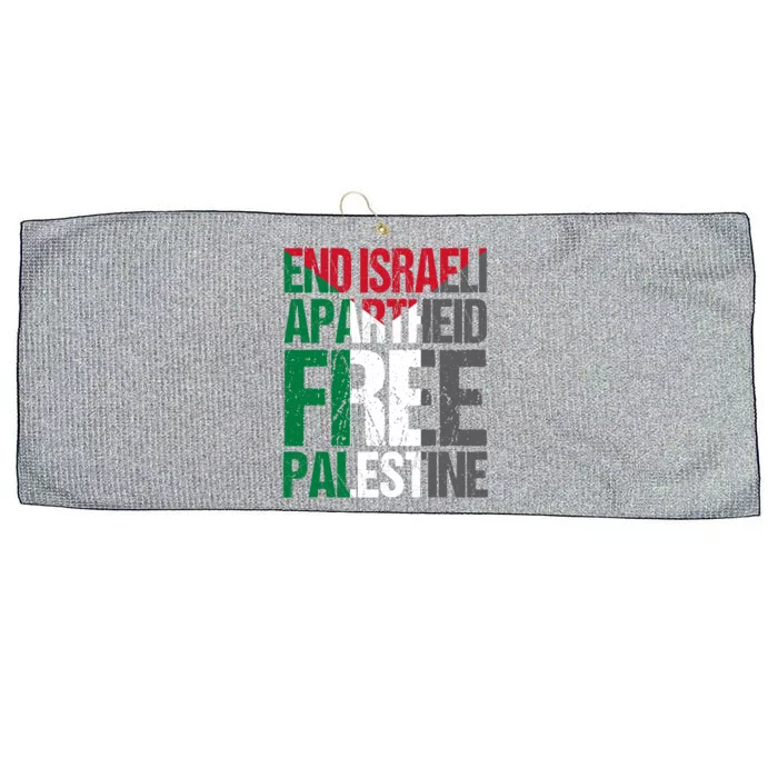 End Israeli Apartheid Free Palestine Gaza Awareness Quote Cute Gift Large Microfiber Waffle Golf Towel