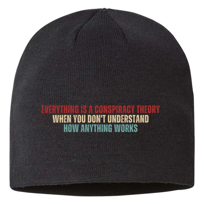 Everything Is A Conspiracy Theory When You Dont Understand How Anything Works 8 1/2in Sustainable Knit Beanie