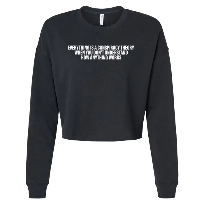 Everything Is A Conspiracy Theory When You DonT Understand Cropped Pullover Crew