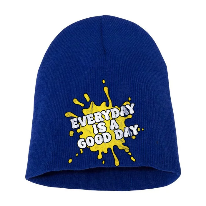 Everyday Is A Good Day Retro Short Acrylic Beanie