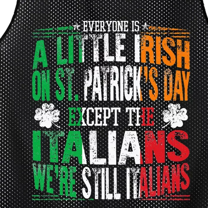 Everyone Is A Little Irish On St Patrick Day Mesh Reversible Basketball Jersey Tank