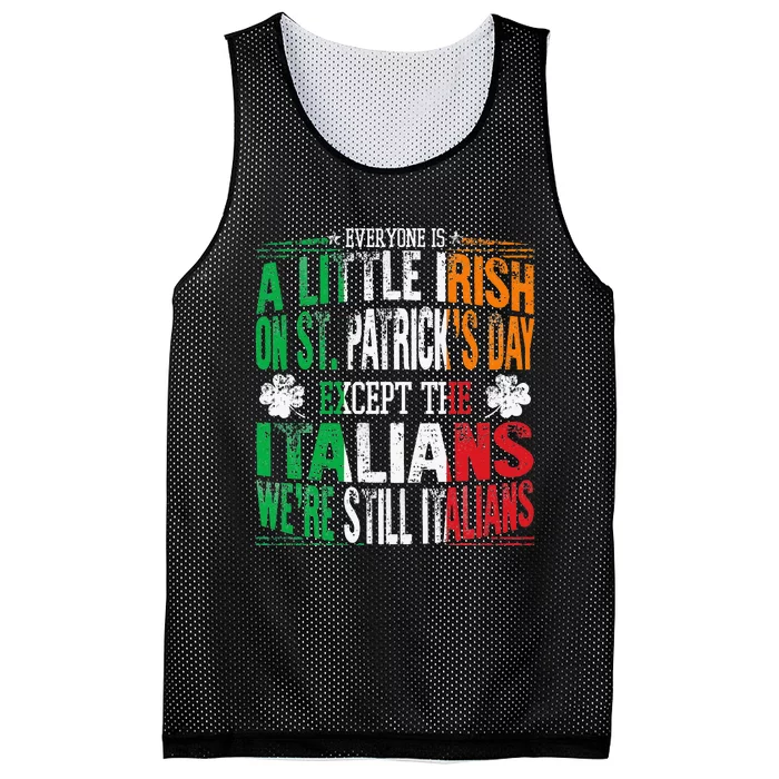 Everyone Is A Little Irish On St Patrick Day Mesh Reversible Basketball Jersey Tank