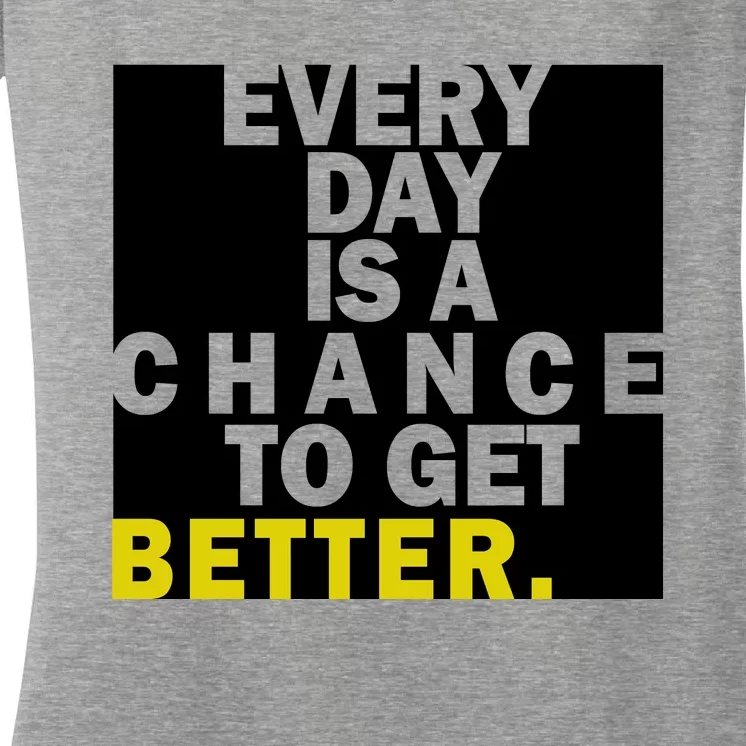 Everyday Is A Change To Get Better Women's V-Neck T-Shirt